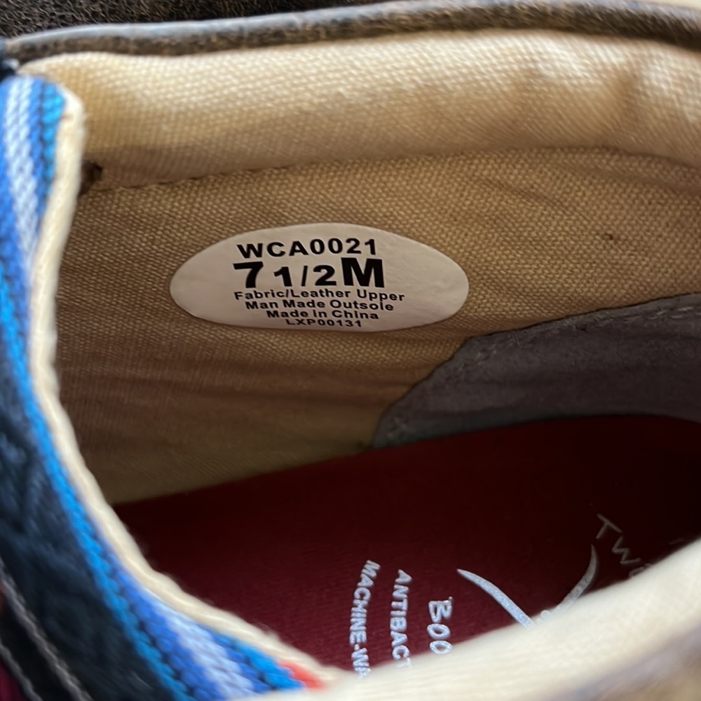 Twisted X Multicolor Aztec Fringe Moccasin Sneakers - Picture 6 of 10